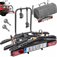 Aguri Active Bike 2 E-Bike Black + BOX 380L + uchwyt na narty 400 mm