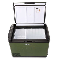 Lodówka turystyczna z kompresorem Yolco GCX47 Green 47L 12V 24V 240V + bateria modułowa Yolco 15600 mAh
