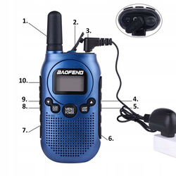 Krótkofalówka Walkie-talkie Baofeng BF-T6 Panda Blue