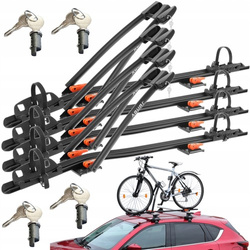 4x Aguri Acuda 3 black Uchwyt rowerowy na dach na 4 rowery