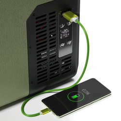 Lodówka turystyczna z kompresorem Yolco ET18 GREEN 17L Bluetooth 5.0 + bateria modułowa