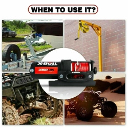 Wyciągarka elektryczna X-Bull Winch 3000 1134 kg 12V lina syntetyczna