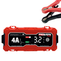 Prostownik z mikroprocesorem Prowerk 4A 12V automatyczny tryb naprawy LCD