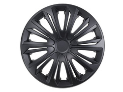 Kołpaki 14 NRM Strong Czarny Matt 4 szt. + klucz do kół Formula 1 F1 17/19 mm 21/23 mm + etui