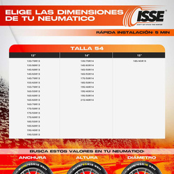 Łańcuchy śniegowe tekstylne Isse Super rozmiar 54 EN16662-1-2020 ONORM 5121- 2021 2 szt. / FERIE2026