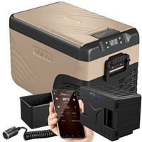 Lodówka turystyczna z kompresorem Yolco KX30 Sand 25L 12V 24V 240V + bateria modułowa Yolco SC4B 15600 mAh