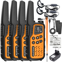 ZESTAW 4x Krótkofalówka Walkie-talkie Baofeng BF-25E Orange PMR podkanały