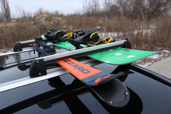 Bagażnik na narty AMOS Ski Lock 3 Silver aluminium 3 pary nart 2 deski