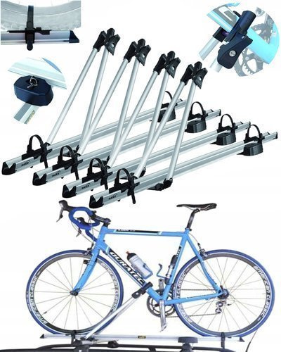 4x Hakr Pro Speed Silver Bagażnik rowerowy na dach