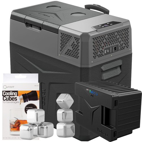 Lodówka turystyczna z kompresorem Yolco BCX50 CARBON 47L + bateria modułowa + gratis kostki lodu