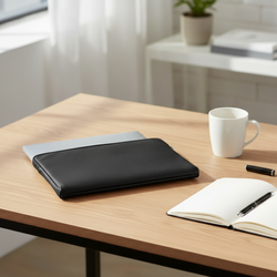 Eleganckie etui Baltan Zip Crocodilo czarne do MacBook Air 13 M2
