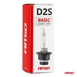 2x Żarówka ksenonowa, żarnik xenon D2S 6000K AMiO BASIC