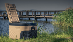 Lodówka turystyczna z kompresorem Yolco KX30 Sand 25L 12V 24V 240V + adapter baterii modułowej Yolco SC/SX