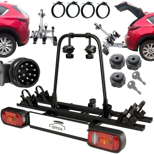 AMOS GIRO 2 Black Bagażnik rowerowy na hak platforma rowerowa na 2 rowery do 75KG - 13PIN