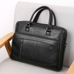 Klasyczna biznesowa torba męska na laptopa 15,6'' cala z Eco Skóry Baltan Office czarna
