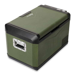 Lodówka turystyczna z kompresorem Yolco GCX37 Green 37L 12V 24V 240V + bateria modułowa Yolco 15600 mAh