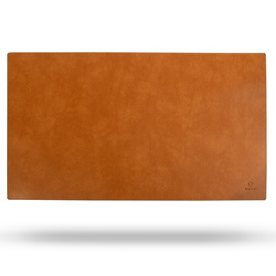 Elegancka mata na biurko podkładka pod myszkę ze skóry Baltan L 60x35 cm brązowa