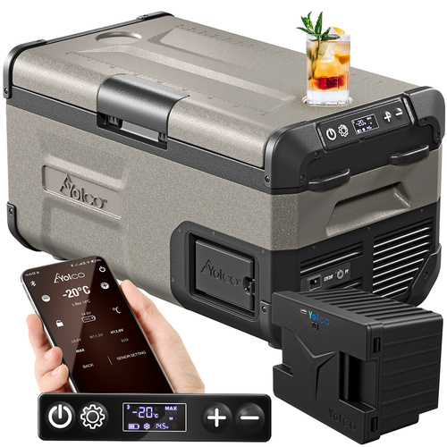 Lodówka turystyczna z kompresorem Yolco FCX18 CREAM 18L + bateria modułowa