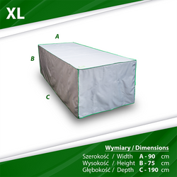 Pokrowiec ochronny na stół ogrodowy XL 190x90x75 cm