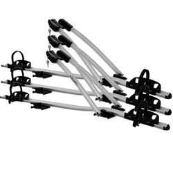 3x Aguri Acuda 3 Silver Uchwyt rowerowy na dach na 3 rowery