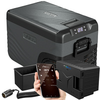 Lodówka turystyczna z kompresorem Yolco KX30 Carbon 25L 12V 24V 240V + bateria modułowa Yolco SC4B 15600 mAh