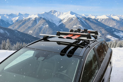 Bagażnik na narty AMOS Ski Lock 5 Silver aluminium 5 pary nart 4 deski