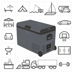 Lodówka turystyczna z kompresorem Yolco TCX50 Carbon 52L 12V 24V 240V
