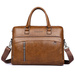 Klasyczna biznesowa torba męska na laptopa 15,6'' cala z Eco Skóry Baltan Office brązowa