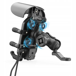 Motocyklowy uchwyt na telefon FreedConn MC39 Antywibracyjny ładowanie USB-C