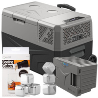 Lodówka turystyczna z kompresorem Yolco BCX30 GREY 28L + bateria modułowa + gratis kostki lodu