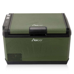 Lodówka turystyczna z kompresorem Yolco GCX37 Green 37L 12V 24V 240V + bateria modułowa Yolco 15600 mAh