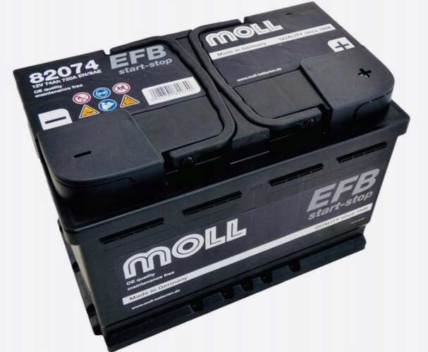 Akumulator Moll ME82074 74 Ah 720A P+ 12V