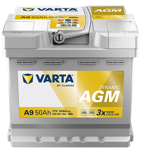 Akumulator Varta AGM 550901054 50Ah 540A P+ 12V