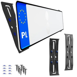 Bezramkowe mocowanie tablic rejestracyjnych FrameX 2 komplety Ramka