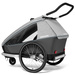 Przyczepka rowerowa dla dwójki dzieci, wózek spacerowy 2w1 Croozer Kid Keeke 2 Stone Grey