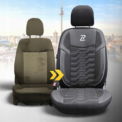 Pokrowce samochodowe Berlin skórzane ergonomiczne komplet