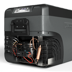 Lodówka turystyczna z kompresorem Yolco KX30 Carbon 25L 12V 24V 240V + bateria modułowa Yolco SC4B 15600 mAh