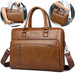 Klasyczna biznesowa torba męska na laptopa 15,6'' cala z Eco Skóry Baltan Office brązowa