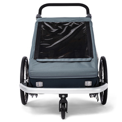 Przyczepka rowerowa dla dwójki dzieci, wózek spacerowy 2w1 Croozer Kid Vaaya 2 Graphite Blue