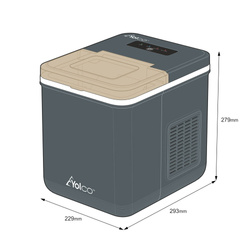 Mobilna kostkarka do lodu - zasilana 12/24V oraz 240V Yolco ICM1 Carbon