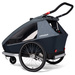 Przyczepka rowerowa dla dwójki dzieci, wózek spacerowy 2w1 Croozer Kid Vaaya 2 Graphite Blue
