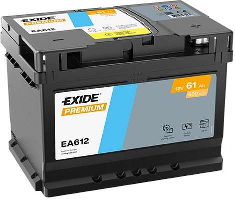 Akumulator Exide EA612 61Ah 600A P+ 12V