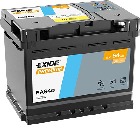 Akumulator Exide EA640 64Ah 640A P+ 12V