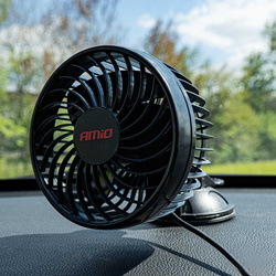 Wiatrak samochodowy wentylator z przyssawką 12V 15cm