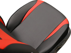 Pokrowce na fotele samochodowe Pok-Ter Design Leather Skóra Czerwone