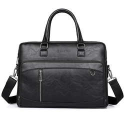 Klasyczna biznesowa torba męska na laptopa 15,6'' cala z Eco Skóry Baltan Office czarna