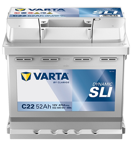 Akumulator Varta SLI 552400047 52Ah 470A P+ 12V