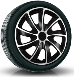 Kołpaki 15 NRM Quad Bicolor 4 szt. + klucz do kół Formula 1 F1 17/19 mm 21/23 mm + etui