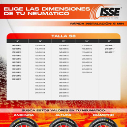 Łańcuchy śniegowe tekstylne Isse Super rozmiar 58 EN16662-1-2020 ONORM 5121- 2021 2 szt. / FERIE2026