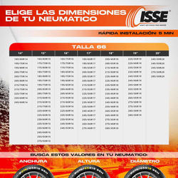 Łańcuchy śniegowe tekstylne Isse Super rozmiar 66 EN16662-1-2020 ONORM 5121- 2021 2 szt. / FERIE2026